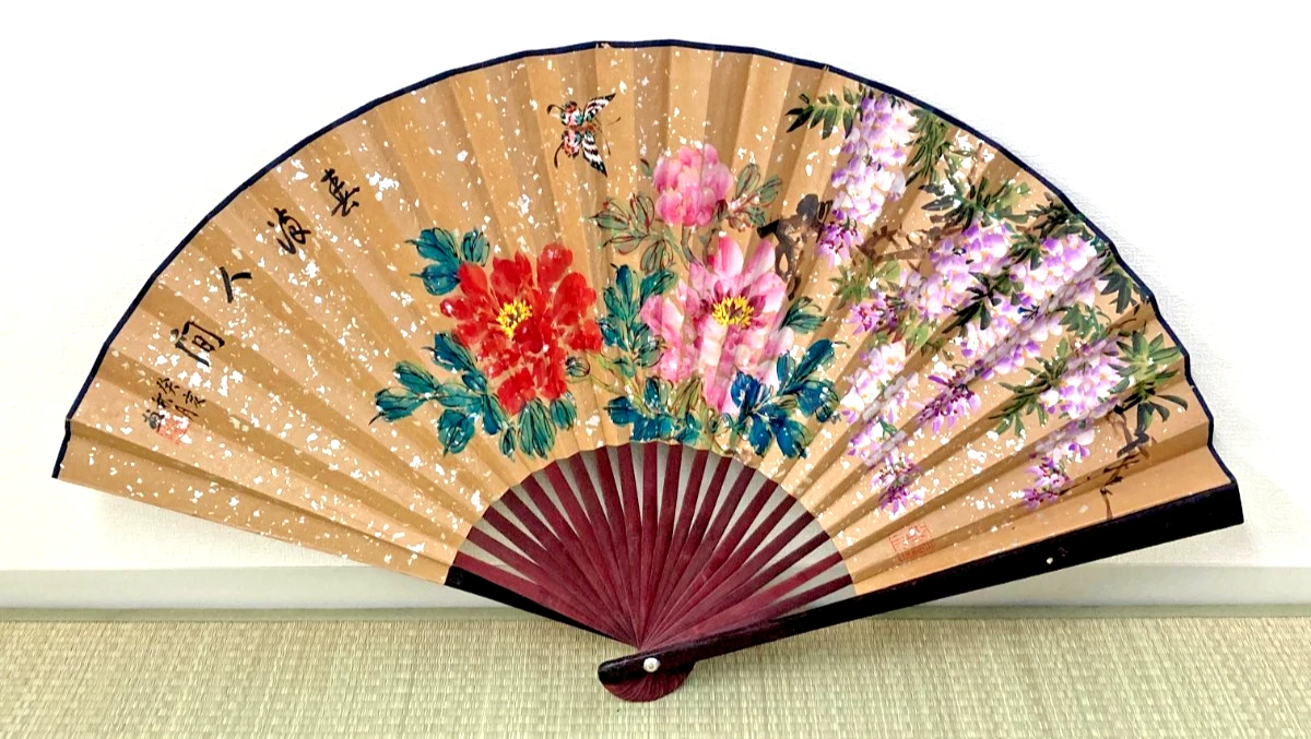 フラワーファン　扇風機　アート　ポストモダン　ミッドセンチュリー　レトロ 1900-1940 Antique Japanese Fans for sale | eBay