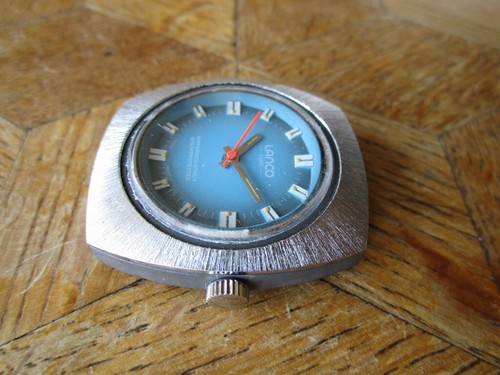 Vintage Used Fiberglass LANCO Sideral Manual Watch Cal. Tissot 2451. For parts. - Picture 13 of 16