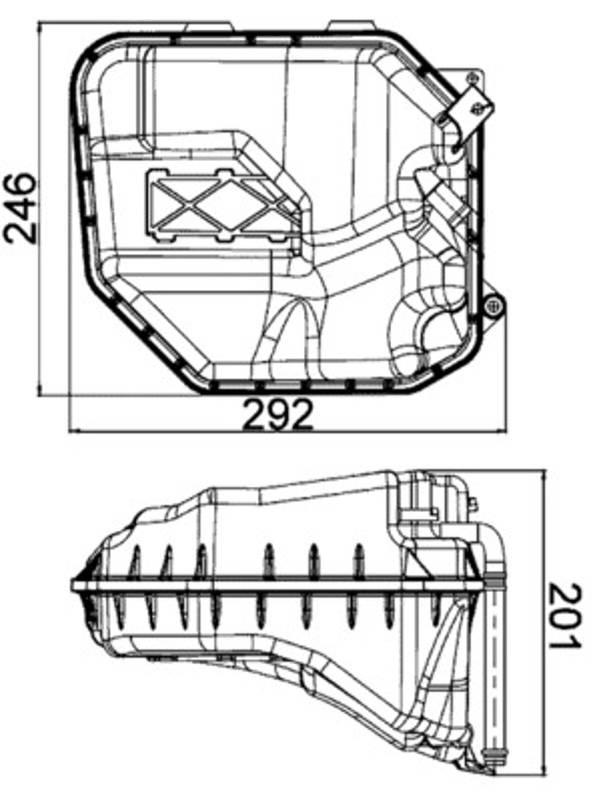 Vase d'expansion pour VW Touareg et Audi Q7 3.0-6.0 TDI liquide de refroidissement