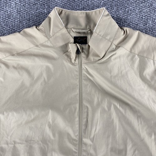Greg Norman Mens Golf Lightweight Windbreaker Jacket Full Zip Brown Size XL - Picture 3 of 11