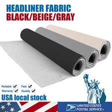 59" x 98" Headliner Fabric Auto Roof Lining DIY Replacement Repair Foam Backing