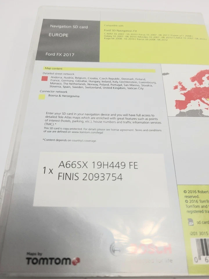 Original 2093754 Ford Navigations Software SD-Karte/CD TomTom FX 2017 Neu!!! - Bild 3 von 4