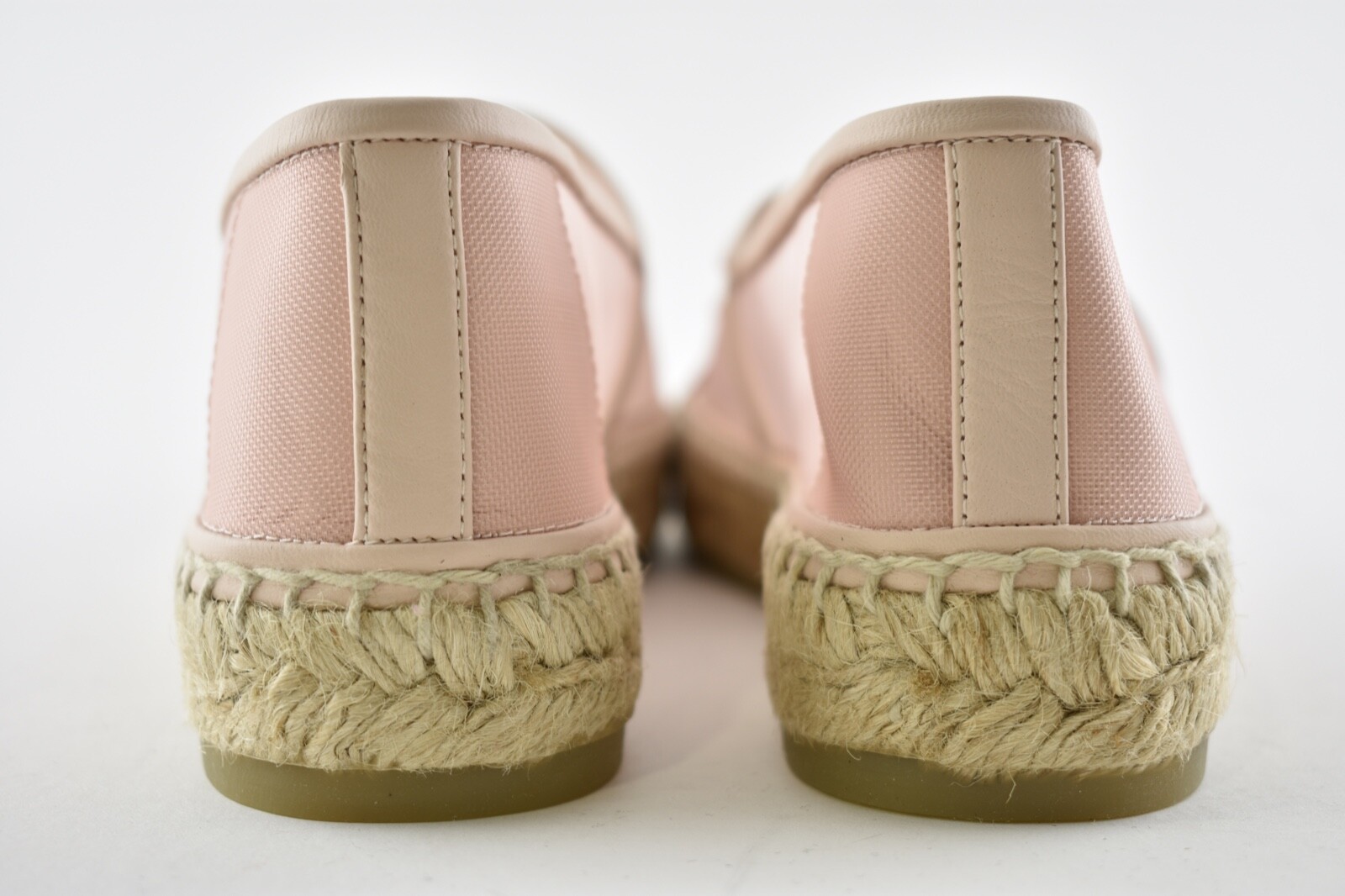 chanel pink mesh espadrilles