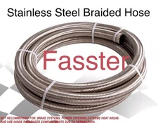 -20 AN Stainless Steel Hose W/ Stainless Steel Inner Core / Silver