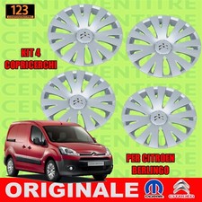 KIT 4 COPPE RUOTA COPRIMOZZI COPRICERCHI 15 POLLICI ORIGINALI CITROEN BERLINGO