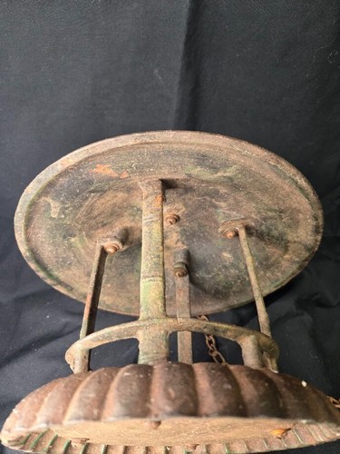 Cast Iron Antique Bird Feeder or Lantern Gazebo Pagoda Japan 1950s MCM VTG Rusty - Picture 4 of 4
