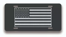 American Flag License Plate Tag Vanity Front Aluminum 6 Inches By 12 Inches