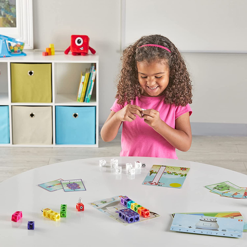 Hand2Mind Mathlink Cubes Numberblocks 1-10 Activity Set, 30 Preschool Learning A - Picture 7 of 12