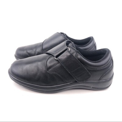 Orthofeet 810 Arcadia Orthotic Walking Shoes Womens Size 7.5D Wide Black  Leather | eBay