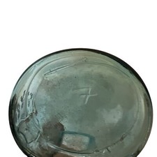 Odd Markings Vintage Ball Perfect Mason Aqua Blue Quart Jar