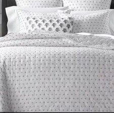 Sky Scallop Reversible King Coverlet & Shams ...