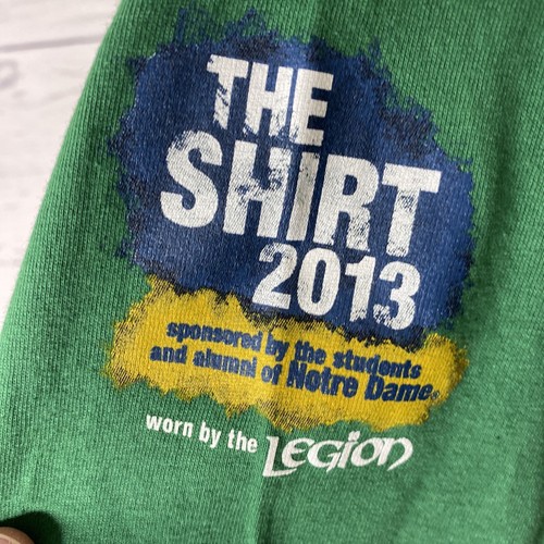 Notre Dame Irlandesa 2013 Verde Manga Larga Camiseta Fútbol Doble Cara Talla PEQUEÑA - Imagen 4 de 6