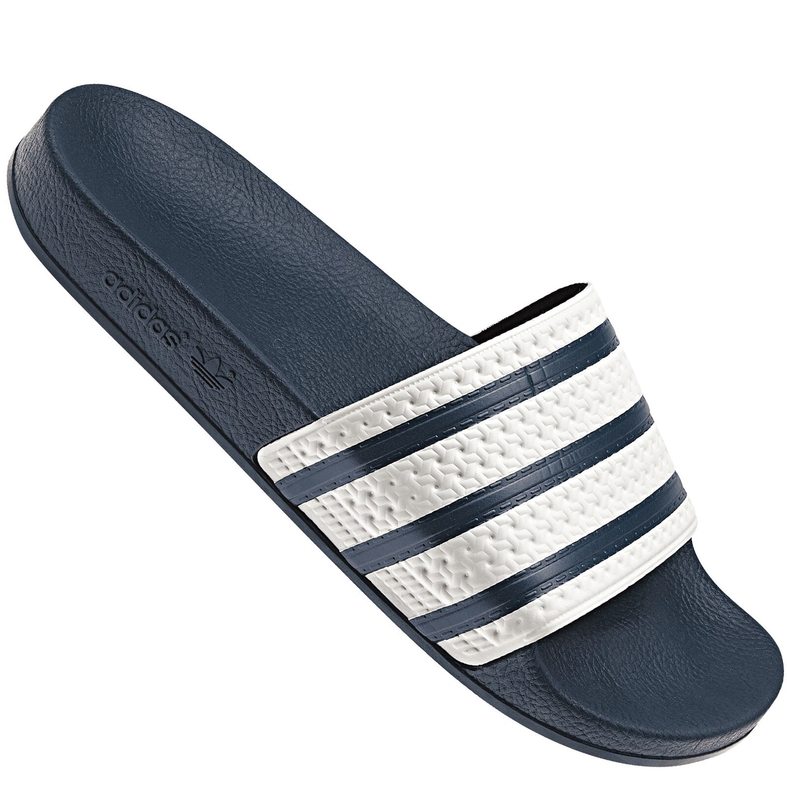 Adidas Originals Adilette ciabatte da bagno sandali ciabatte da bagno blu bianco nuove