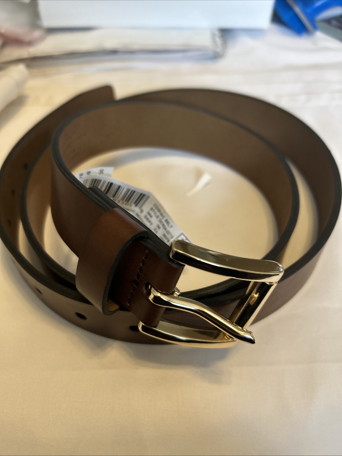 Goodfellow & Co Casual Belt Men's Brown Faux Leather Size medium 40