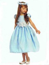 Chic Baby Light Blue/White Tea Length Pageant Party Holiday Dress, 2, 4, 6 USA
