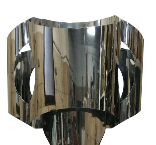 lampada da pavimento scultura acciaio anni 70 design francois monnet sonneman - Imagen 6 de 7