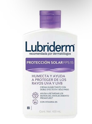 LUBRIDERM PROTECCION SOLAR FPS 15/CREMA HUMECTANTE/400ML/HYDRATING CREAM W SPF15