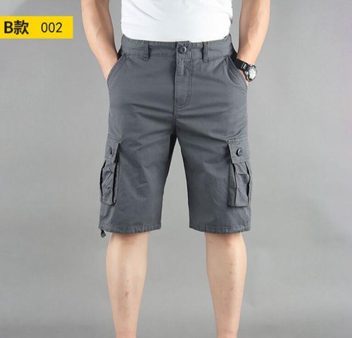 Pantalones Cortos Para Hombre Mezcla Algodón Bolsillos Carga Transpirables Informales Ejército Verano Pantalones Nuevos - Imagen 16 de 19
