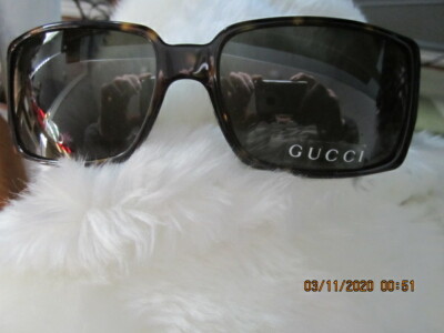 NWT Authentic Gucci Oversized Tortoise Shell Square Sunglasses GG2563S 60x17x120