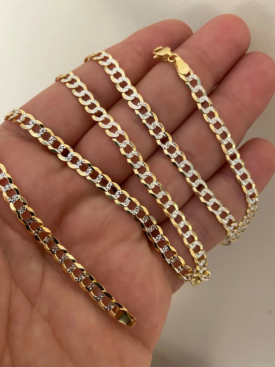 Solid cuban diamond cut chain discount