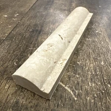 Ivory Travertine Peel ‘n Stick Chair Rail Trim Molding Wall Tile Kitchen 6x1.38”