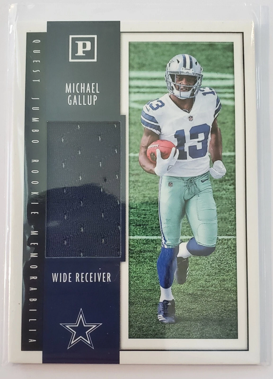 Michael Gallup Panini Quest Jumbo Rookie Memorabilia #QJMG Base