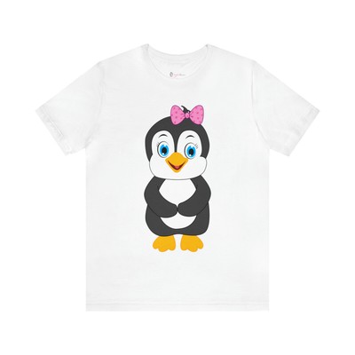 Adult-Size Nora The Penguin Tee - Leigha Marina Cartoon Design