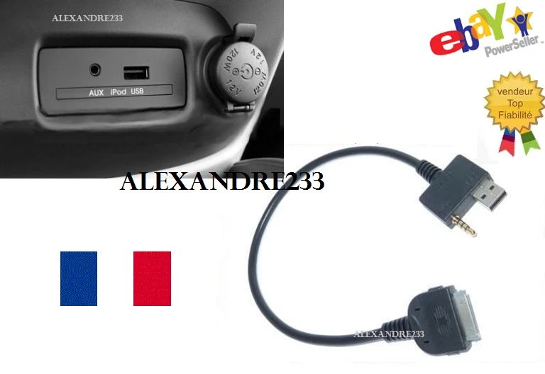 Cable adaptateur iphone ipod ipad pour Hyundai I40 - Photo 1/1