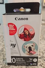 NEW Canon IVY MINI PRINTER ZINK Pre-Cut PEEL & STICK Circle Sticker 20 Sheets