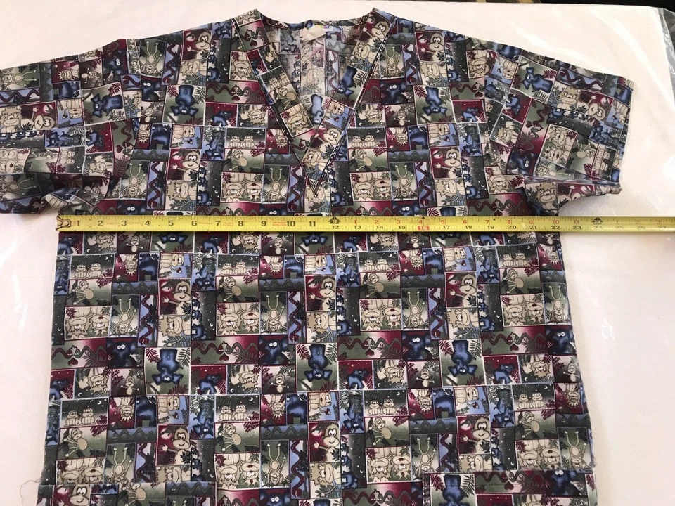 MG MEDGEAR Scrubs Womens Top ~ Children's Kid’s Pediatrics Theme - Image 3 of 4