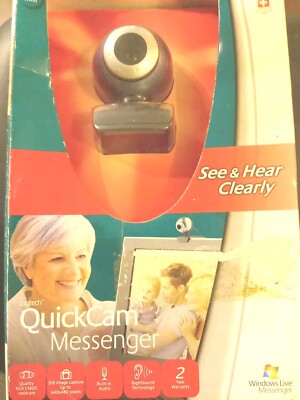 Logitech QuickCam Messenger Webcam New Slightly Damaged Box Instructions 