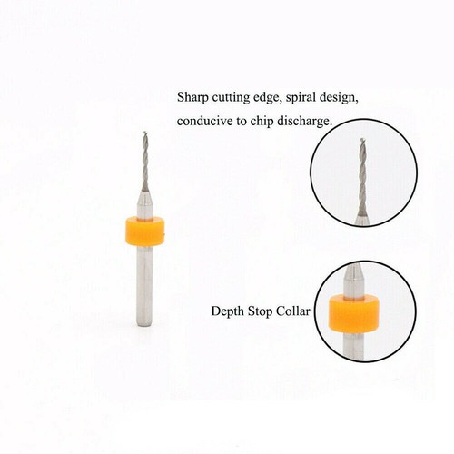 0.1-3.0mm Tungsten Carbide Micro Mini Drill Bits for PCB CNC Dremel Rotary Tools - Picture 3 of 11