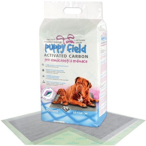 PUPPY FIELD Active Hygiene Mats For Puppies With Activated Carbon 60x60cm 24 pcs - Picture 3 of 24