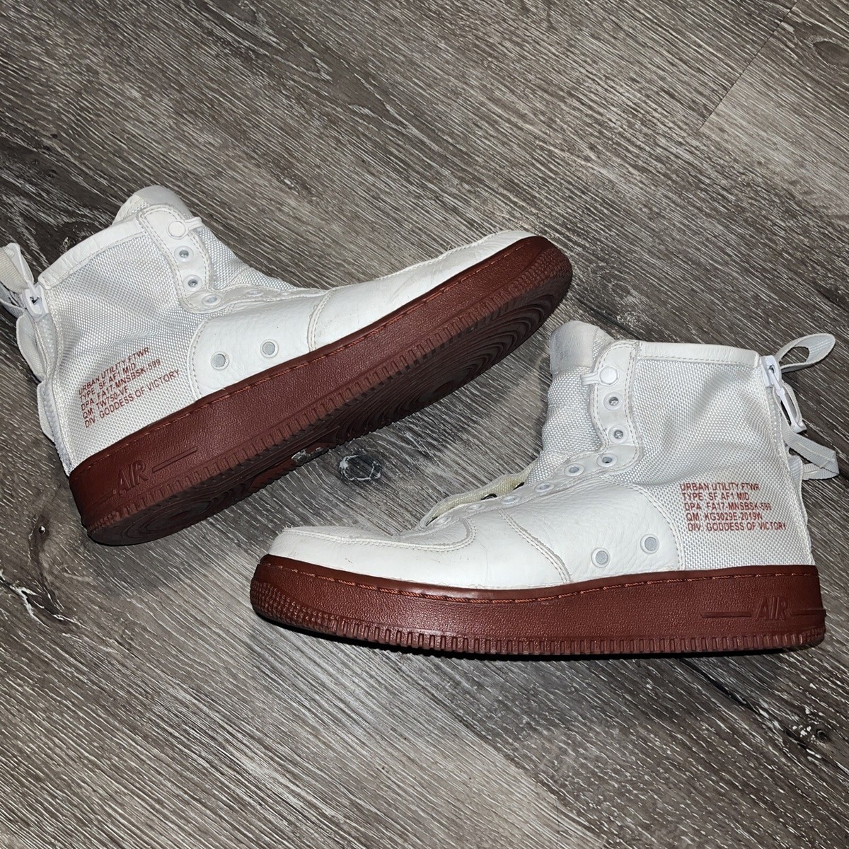 nike sf air force 1 mid ivory mars stone