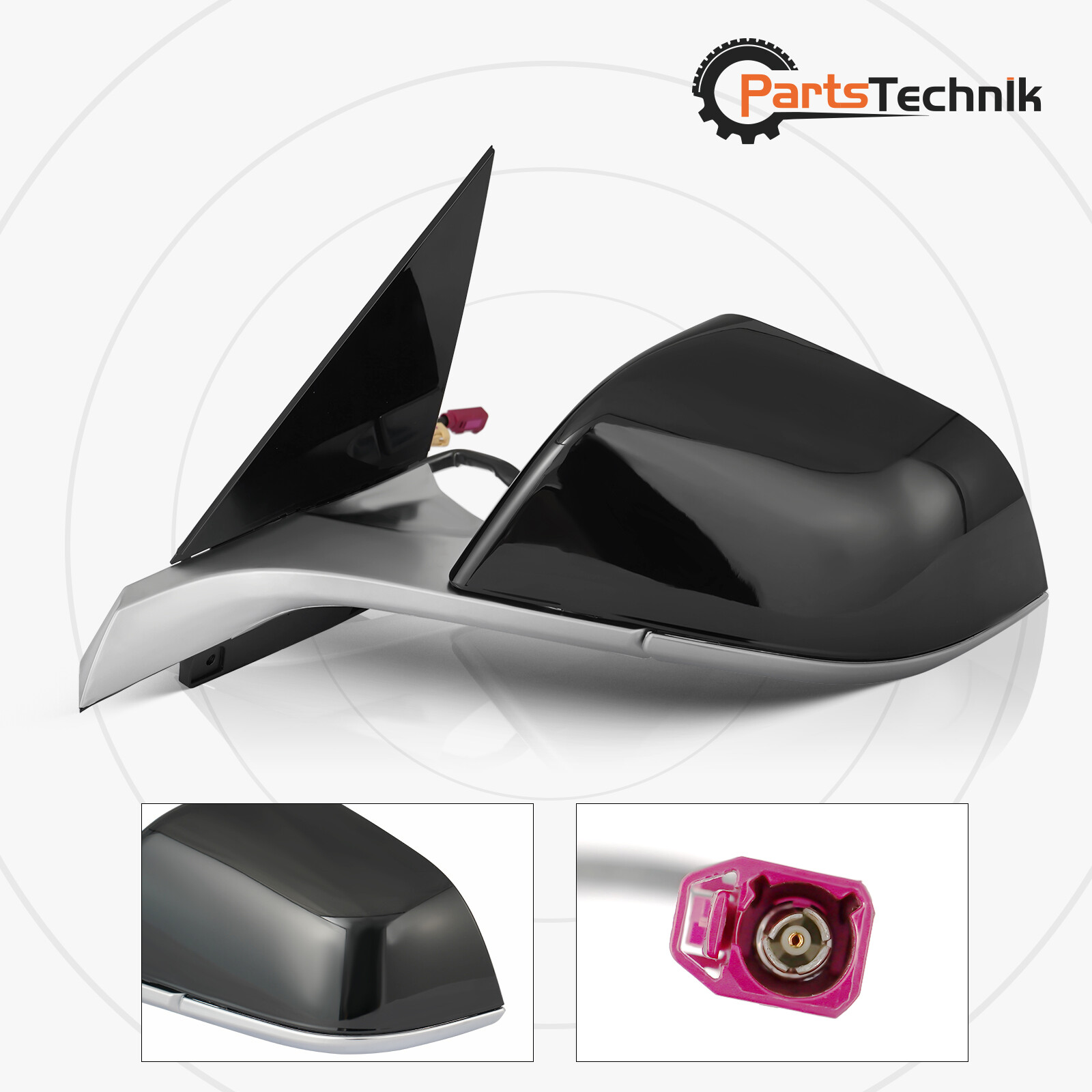 For 2017-2023 Tesla Model 3 Black Chrome Left Driver Side Mirror