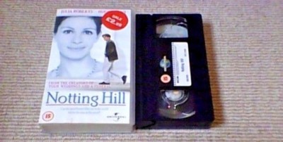 Notting Hill UNIVERSAL UK VHS VIDEO 2002 Julia Roberts Hugh Grant  Rhys Ifans