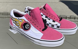 pink flames vans