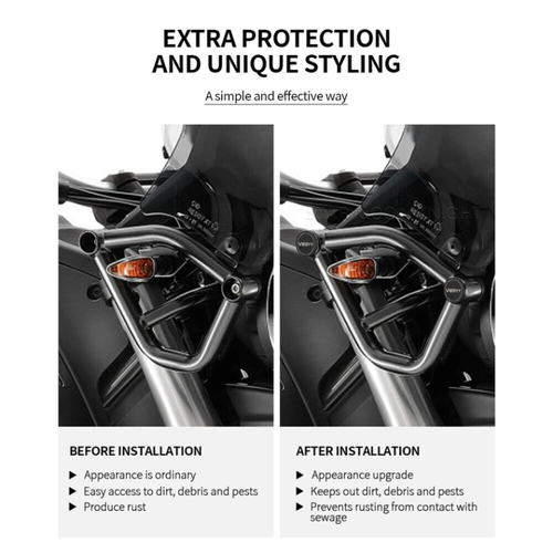Frame Hole Cover Caps Plug Set for Moto Guzzi V85 TT 2019 - High Quality - Picture 2 of 7