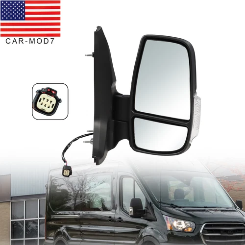 Passenger Right Side Power Mirror with Lamp For Ford Transit 150 250 350HD 10-24