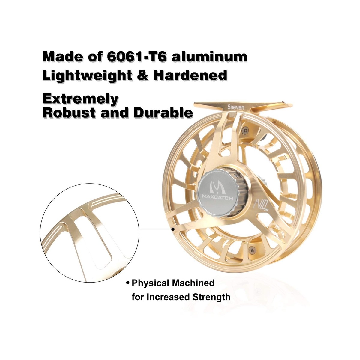 Maxcatch AVID PRO Fly Fishing Reel with CNC-machined Aluminum Body
