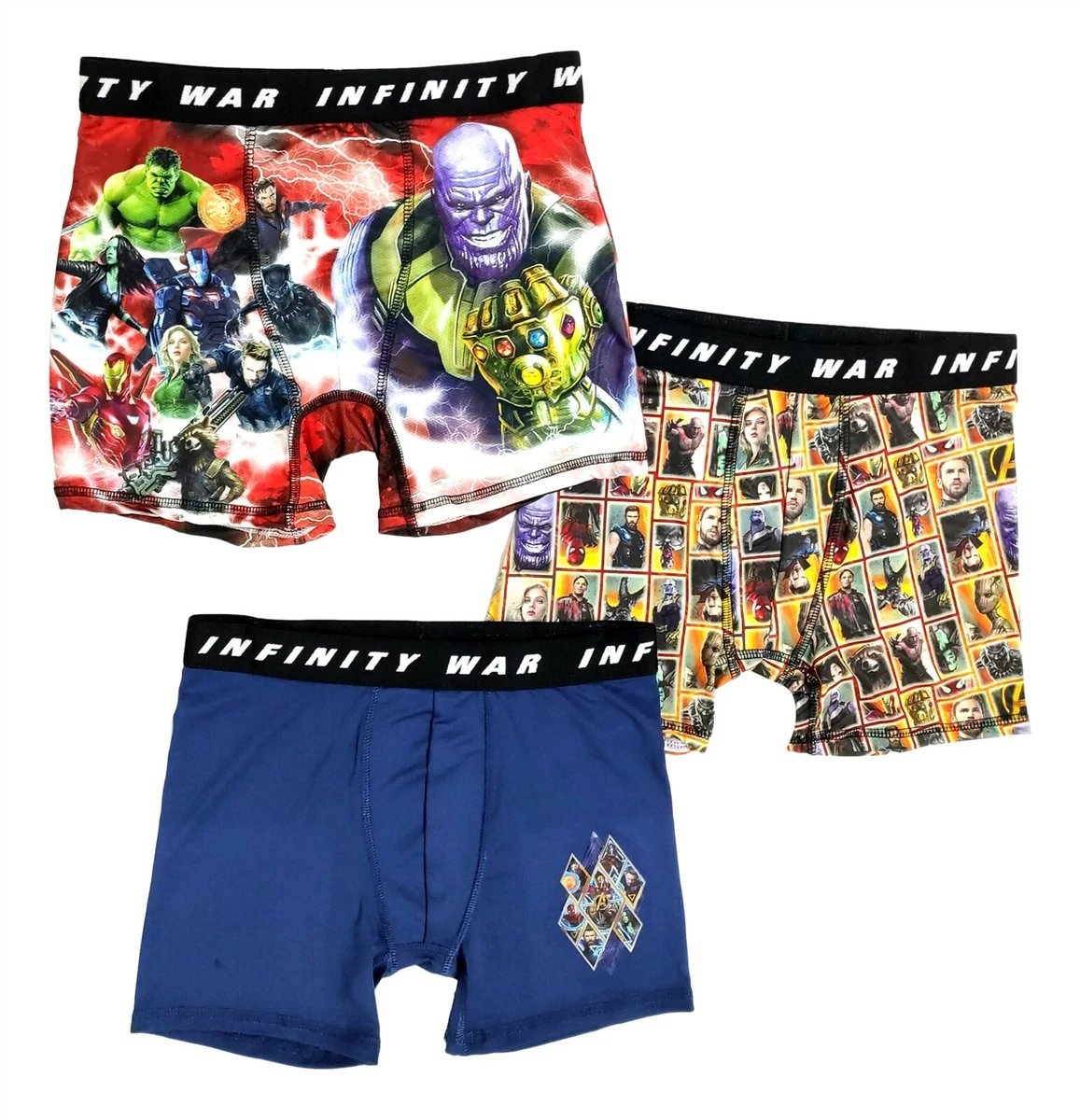 Boys Large 10 Marvel Avengers Infinity War Boxer Briefs Athletic