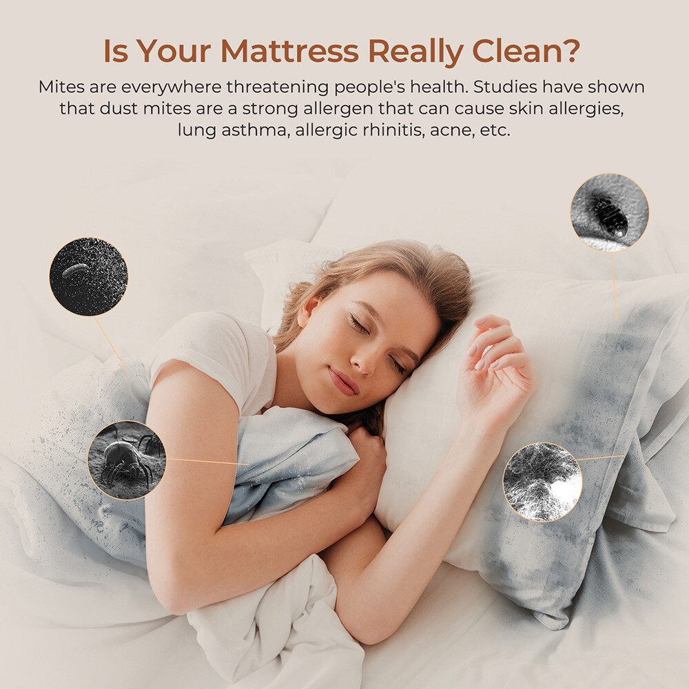 JIGOO T600 700W 15KPa Anti-Mite Vacuum Cleaner UV LED Display Aroma Diffusion