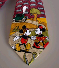 DISNEY Mickey Mouse Unlimited A Date With Minnie Multicolored Men's Neck Tie EUC