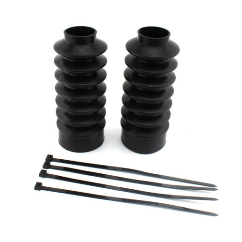 Black Rubber 39MM Fork Boots Gaiters Gators Fits HARLEY Sportster XL883 XL1200 - Picture 2 of 9