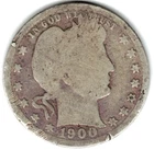 1900 BARBER QUARTER in GOOD condition ~ PLEASE SEE THE SCAN  stk a9181
