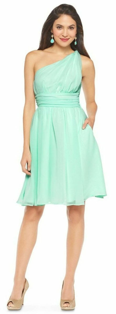 one shoulder mint green bridesmaid dresses One Shoulder Mint Green Bridesmaid Dresses One Shoulder Tea-Length Sleeveless A-Line Stretch Satin Bridesmaid Dresses