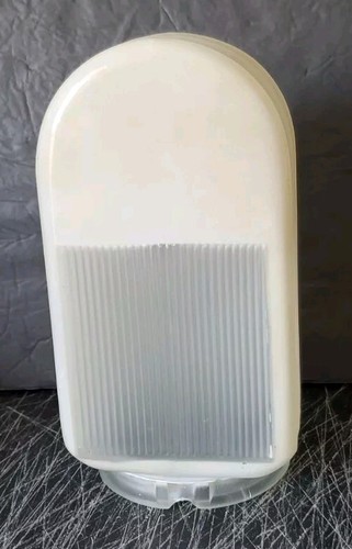 Vintage White & Clear Glass Bathroom Light Fixture Sconce Shade Globe - Picture 4 of 9