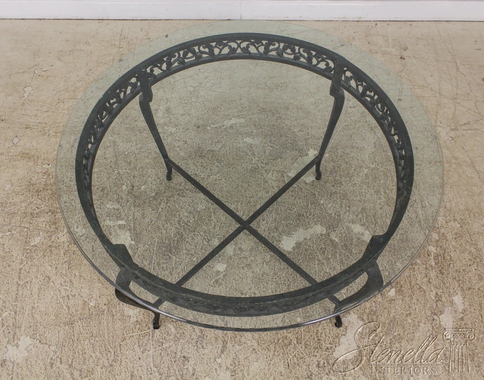 LF57708EC: Juego de mesa redonda de hierro y 4 sillas de comedor exterior Foto 3 de 4