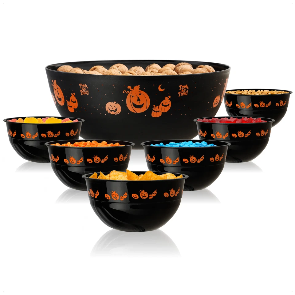 7-teiliges Set Snackschalen Halloween - Set Snackgeschirr aus großer Schüssel - Bild 1 von 4