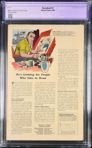 Daredevil #1 - Marvel Comics 1964 CGC 4.5 RESTORED Origin 1st app of Daredevil - Picture 2 of 2